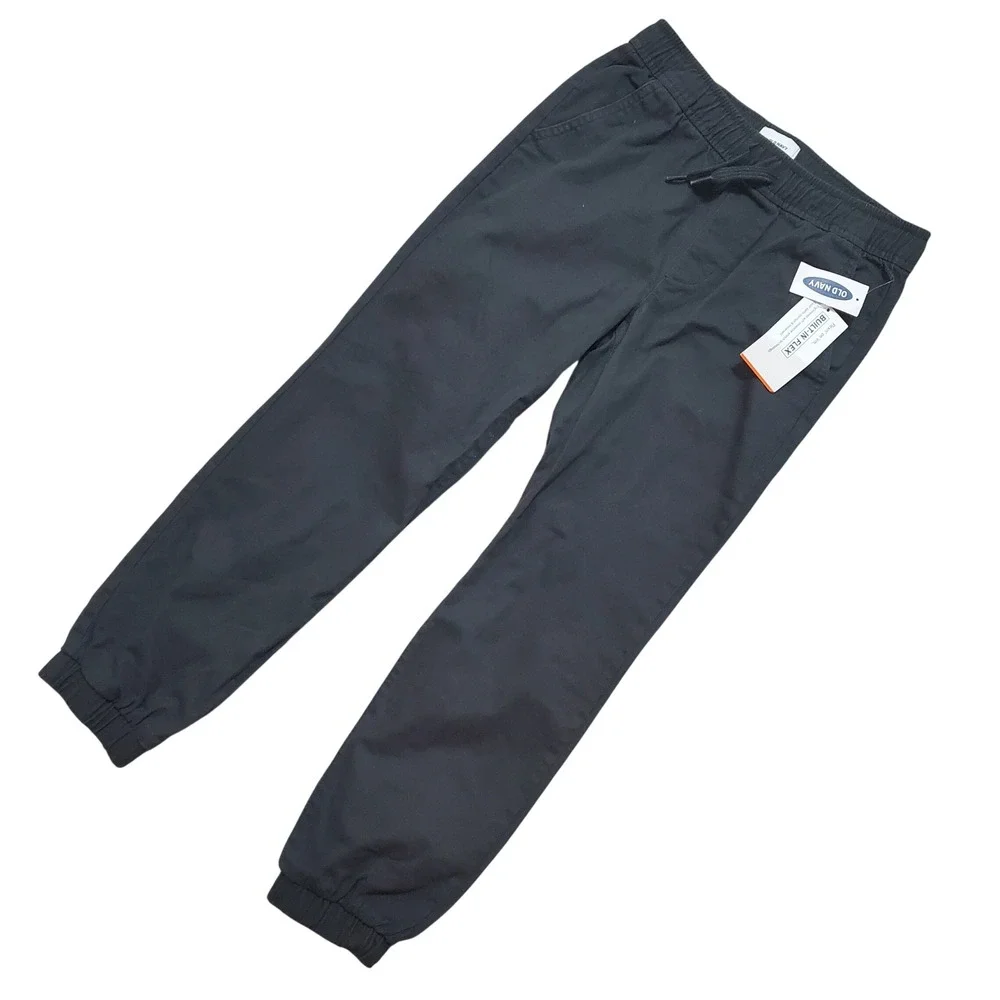 Old Navy Boys Built-In Flex Jogger Pants Dark Gray Size M 8 NWT New Uniform